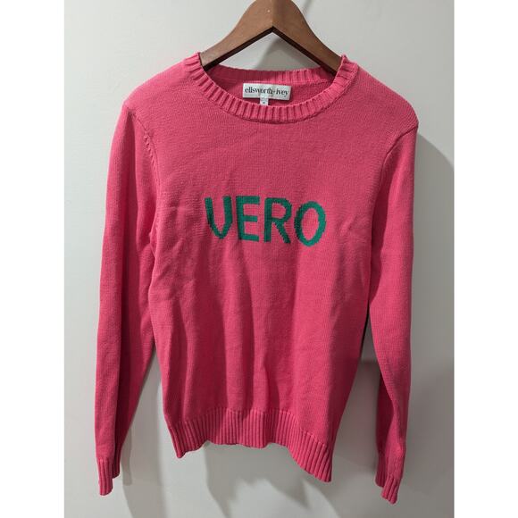Ellsworth+ Ivey Pink Classic Vero Crewneck Sweater - Picture 1 of 5